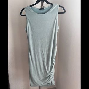 Light Blue Fitted Casual Tank Dress
